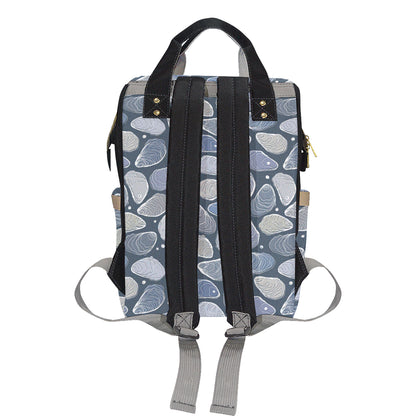 Oyster Pattern Print Design 02 Diaper Bag Backpack