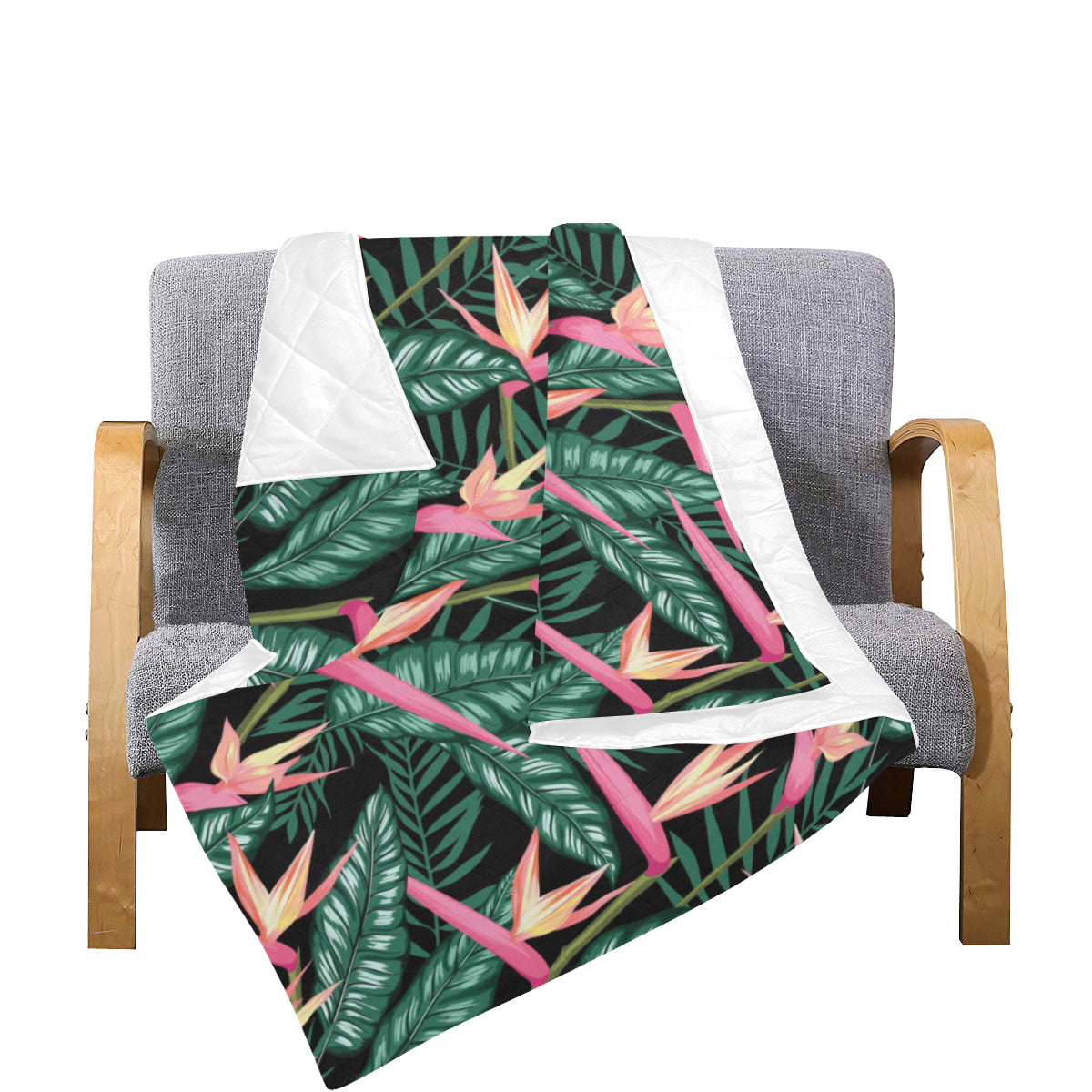 Bird Of Paradise Pattern Print Design BOP03 Premium Quilt