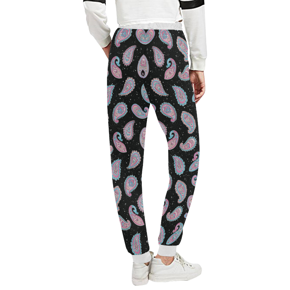 Paisley Pink Design Mandala Print Unisex Sweatpants
