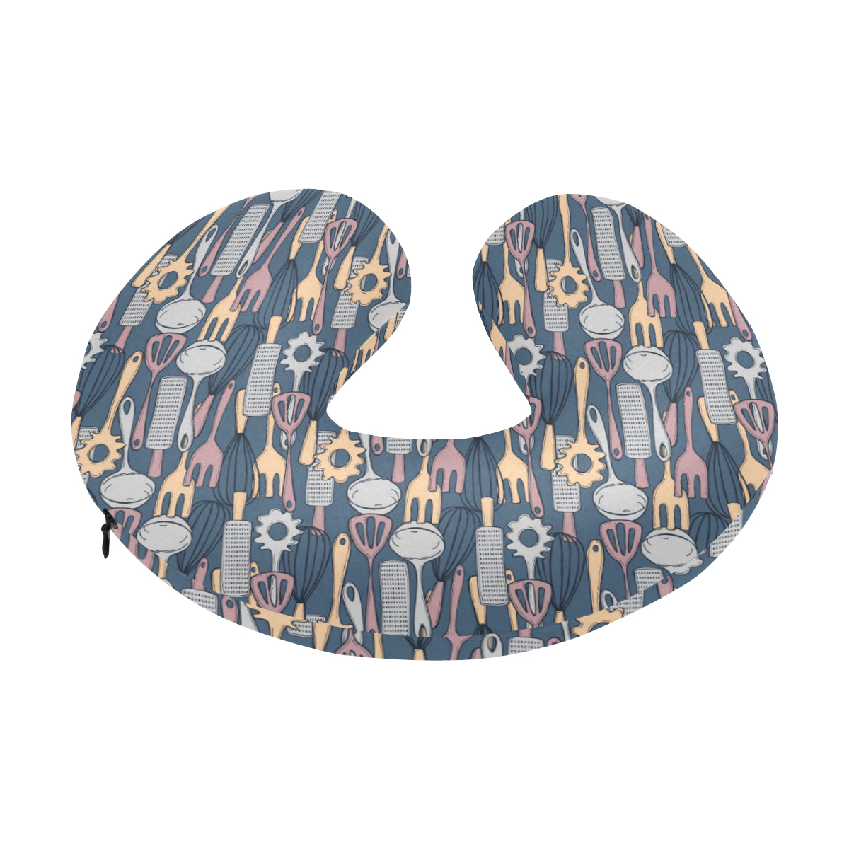 Cooking Kitchen Tools Pattern Print Design 05 U-Shaped Travel Neck Pillow