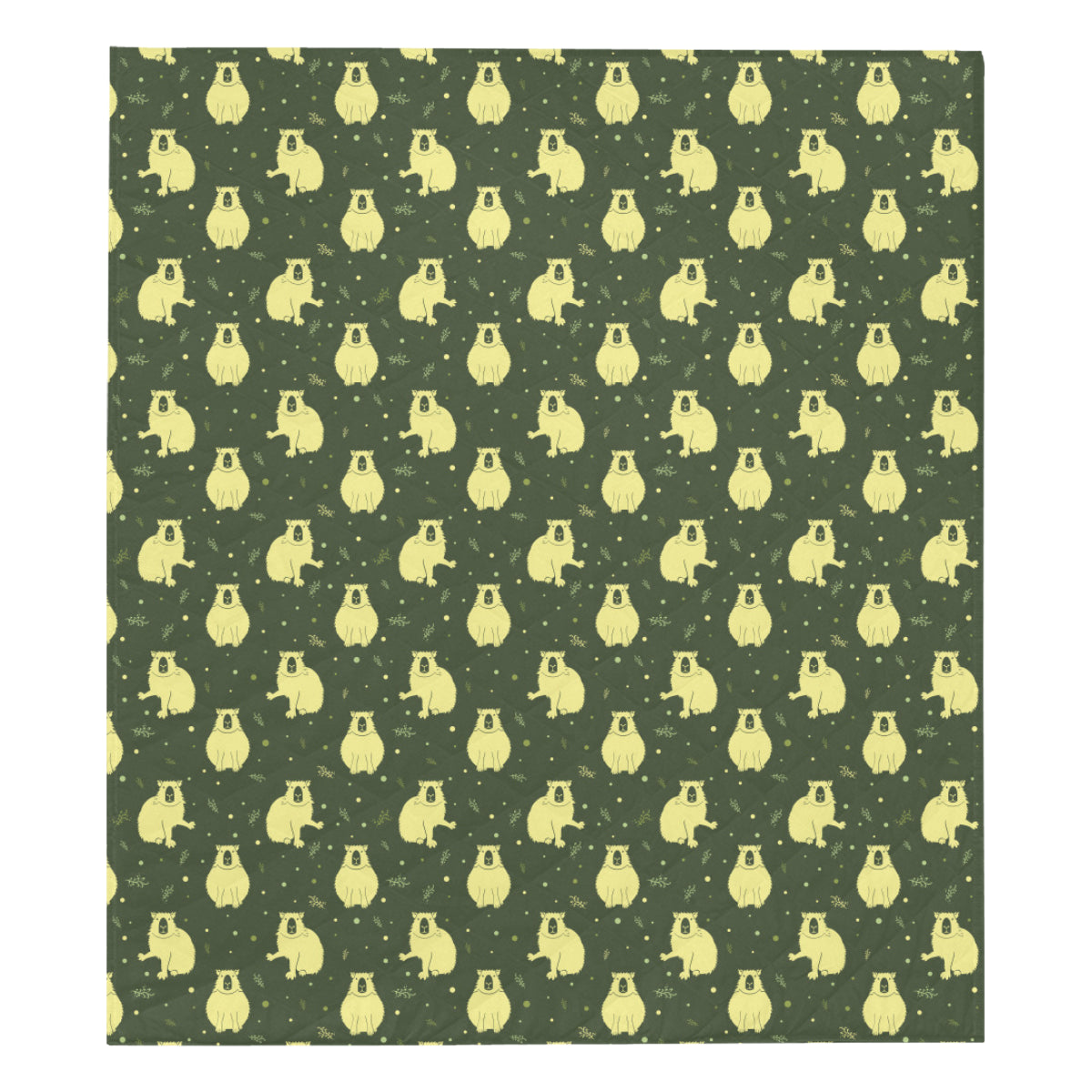 Capybara Pattern Print Design 03 Premium Quilt