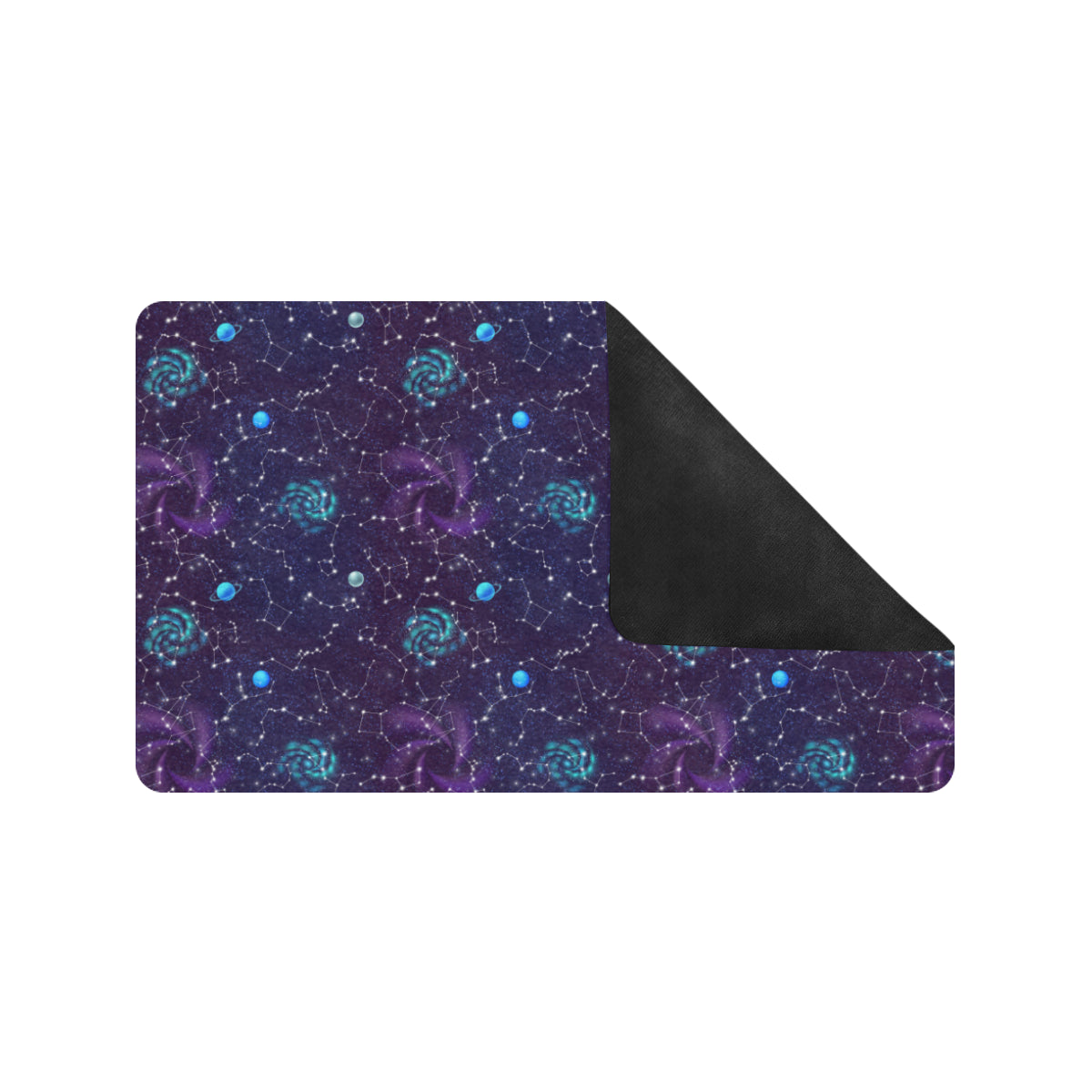 Zodiac Galaxy Design Print Rubber Doormat