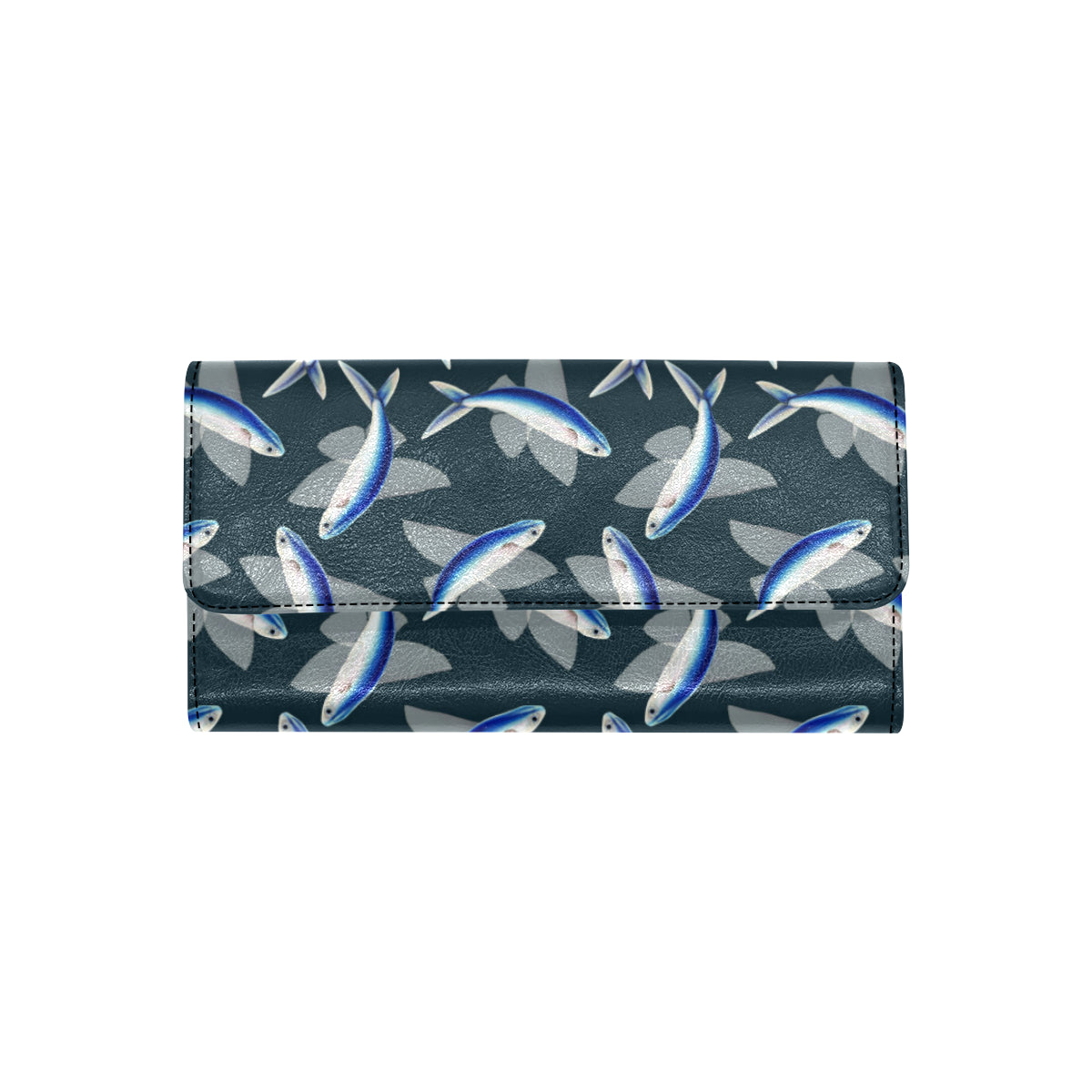 Flying Fish Pattern Print Design 04 Women's Trifold Wallet
