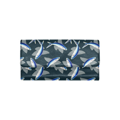 Flying Fish Pattern Print Design 04 Women's Trifold Wallet