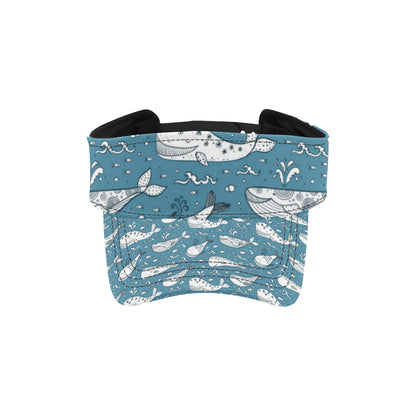Humpback Whale Pattern Print Design 03 Unisex Sun Visor