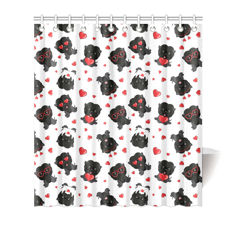 Affenpinscher Pattern Print Design 01 Shower Curtain