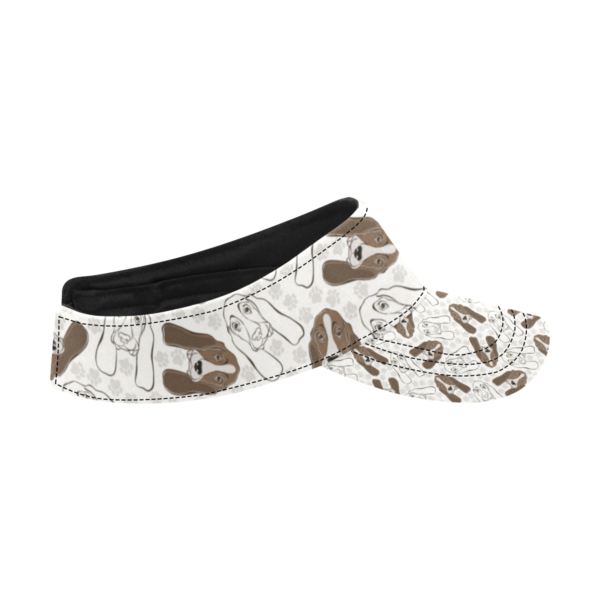 Basset Hound Pattern Print Design 01 Unisex Sun Visor
