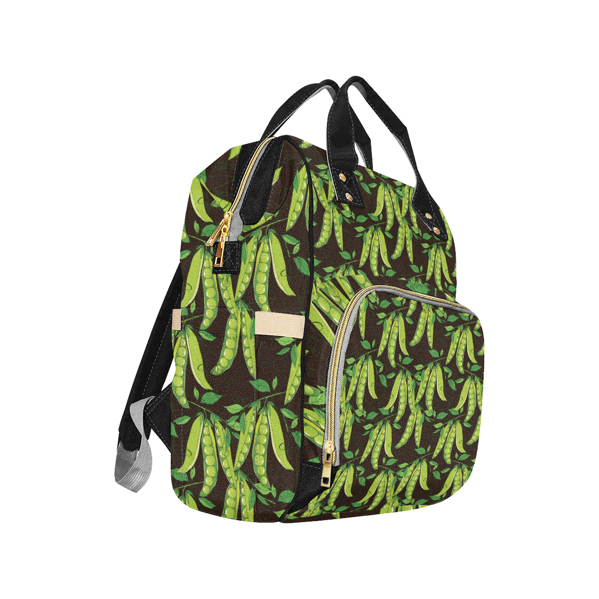 Peas Pattern Print Design A03 Diaper Bag Backpack
