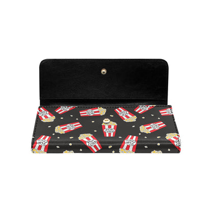 Popcorn Pattern Print Design A01 Women's Trifold Wallet