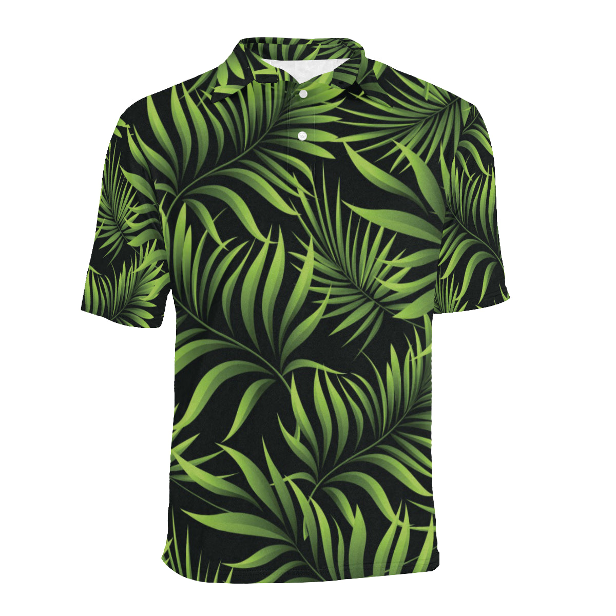 Palm Leaves Pattern Print Design PL07 Men Polo Shirt