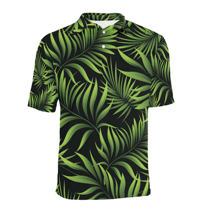 Palm Leaves Pattern Print Design PL07 Men Polo Shirt