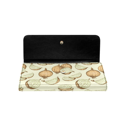 Onion Pattern Print Design A02 Women's Trifold Wallet