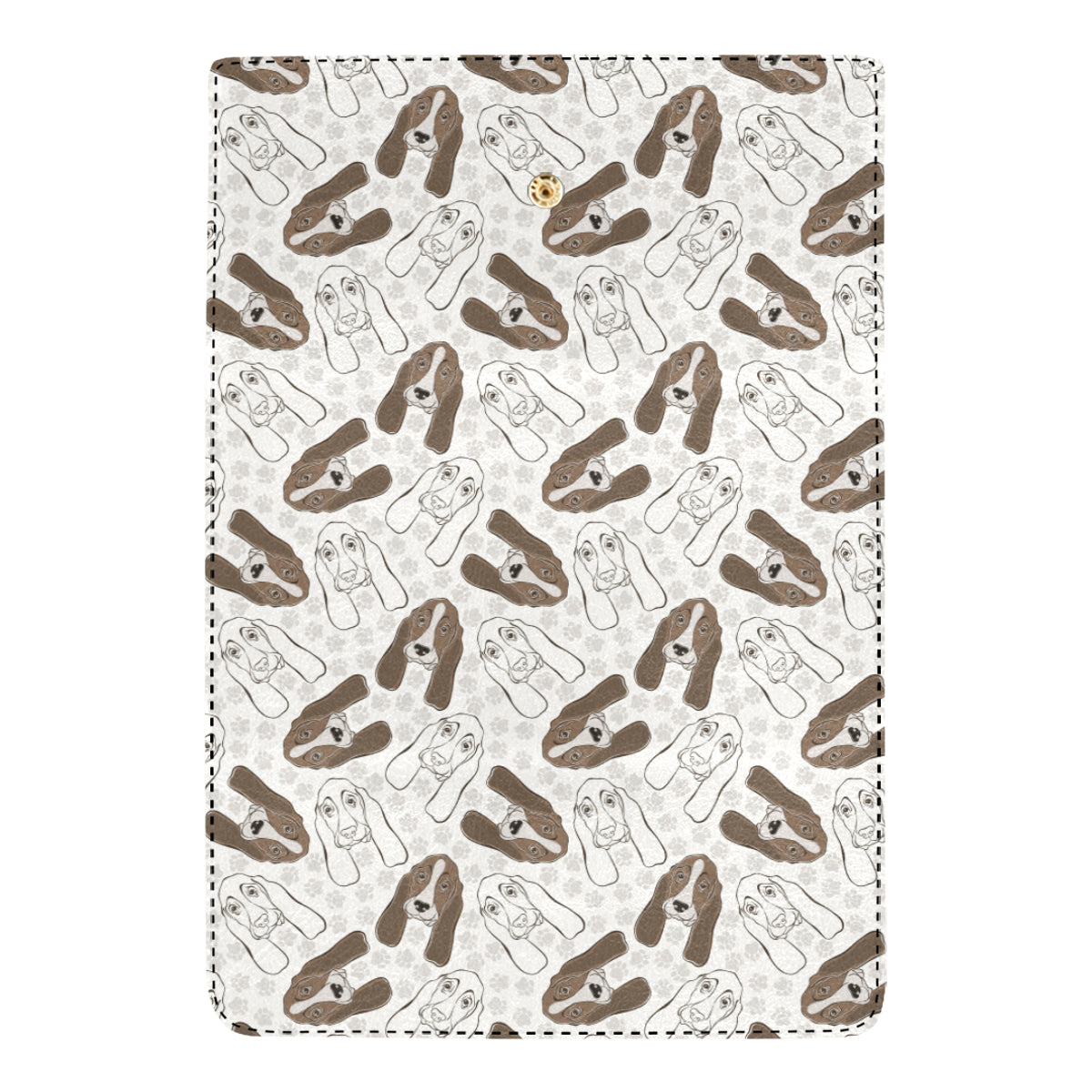 Basset Hound Pattern Print Design 01 Women's Trifold Wallet