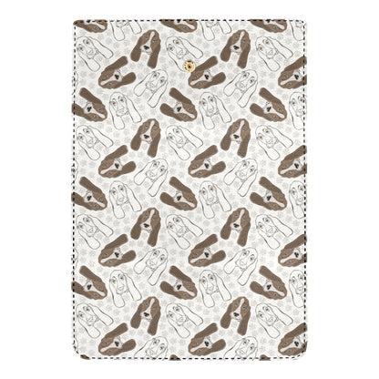 Basset Hound Pattern Print Design 01 Women's Trifold Wallet