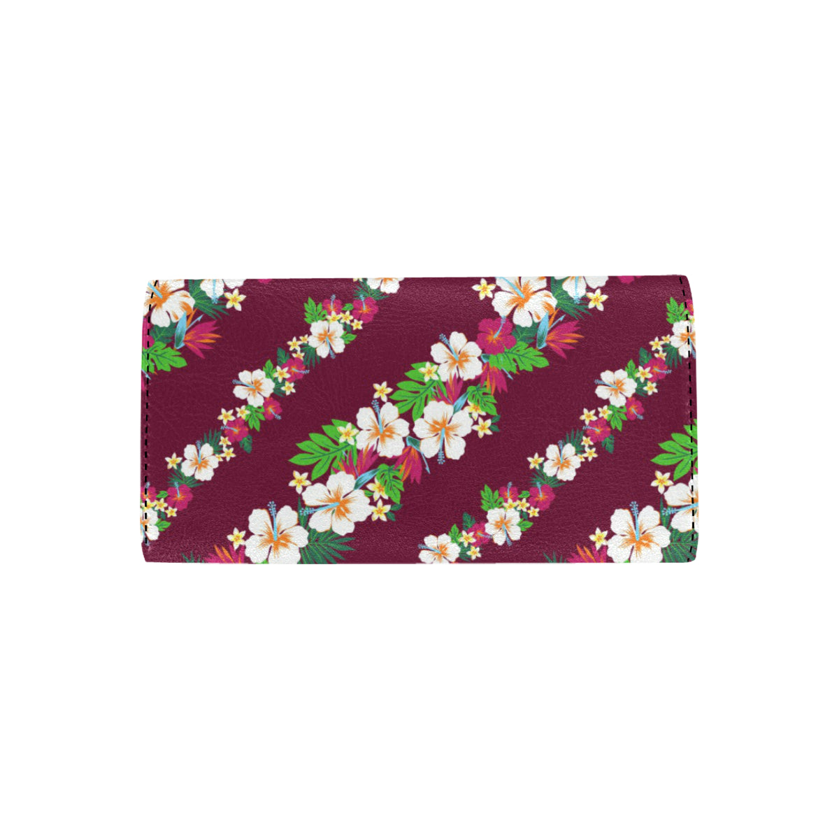 Hawaiian Themed Pattern Print Design H06 Women's Trifold Wallet