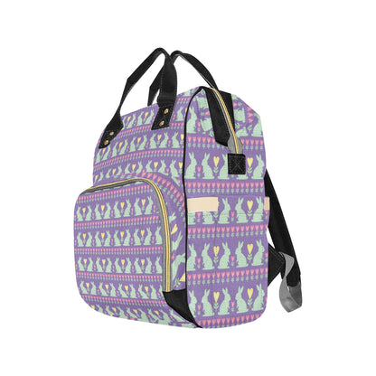 Rabbit Pattern Print Design RB01 Diaper Bag Backpack