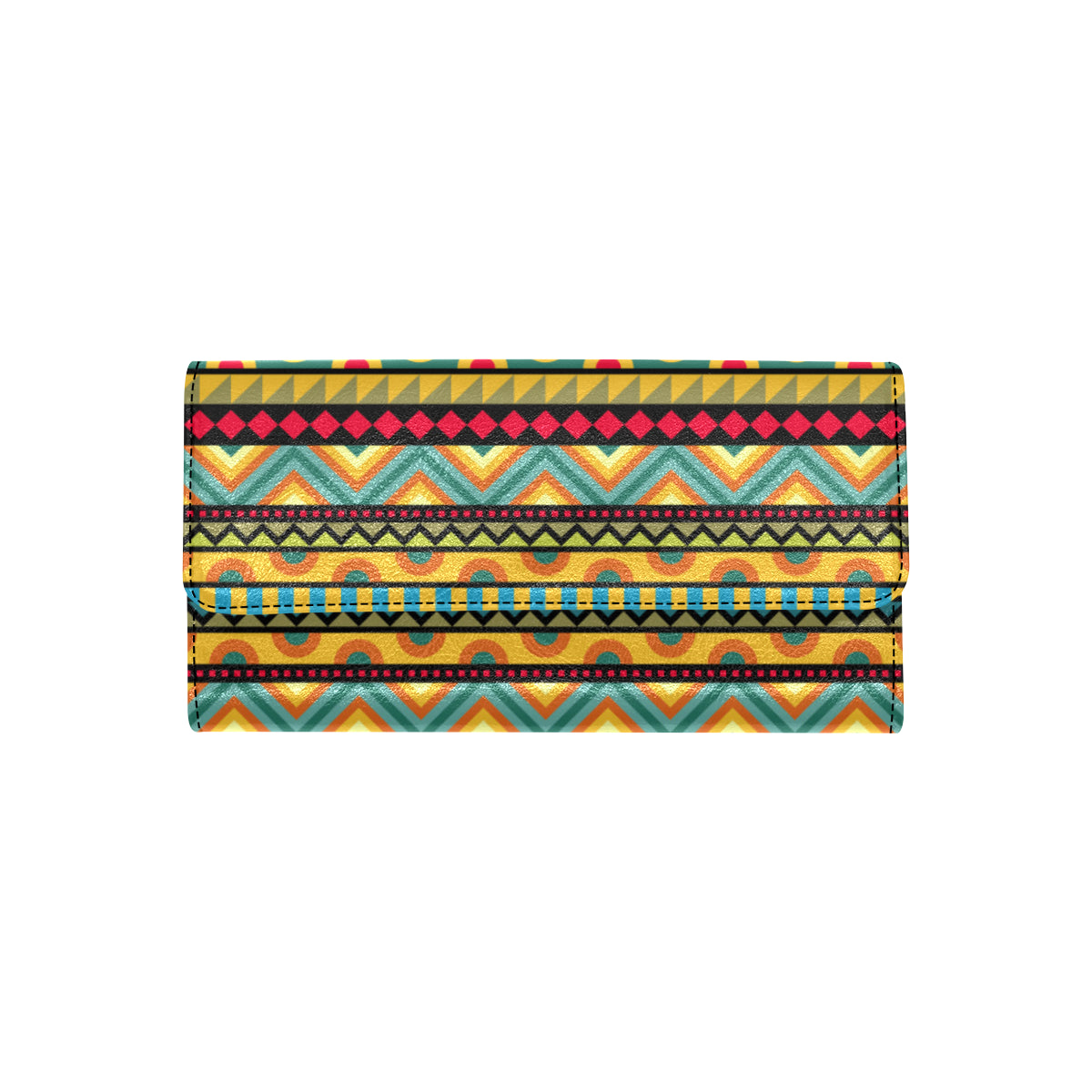 African Pattern Print Design 03 Women's Trifold Wallet