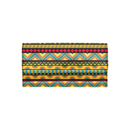 African Pattern Print Design 03 Women's Trifold Wallet
