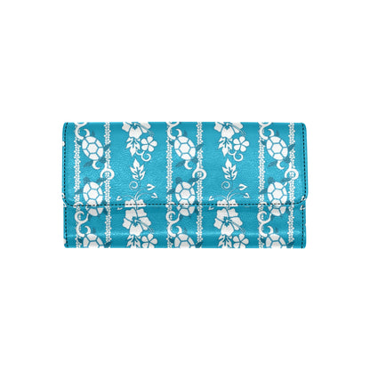 Hawaiian Themed Pattern Print Design H025 Women's Trifold Wallet