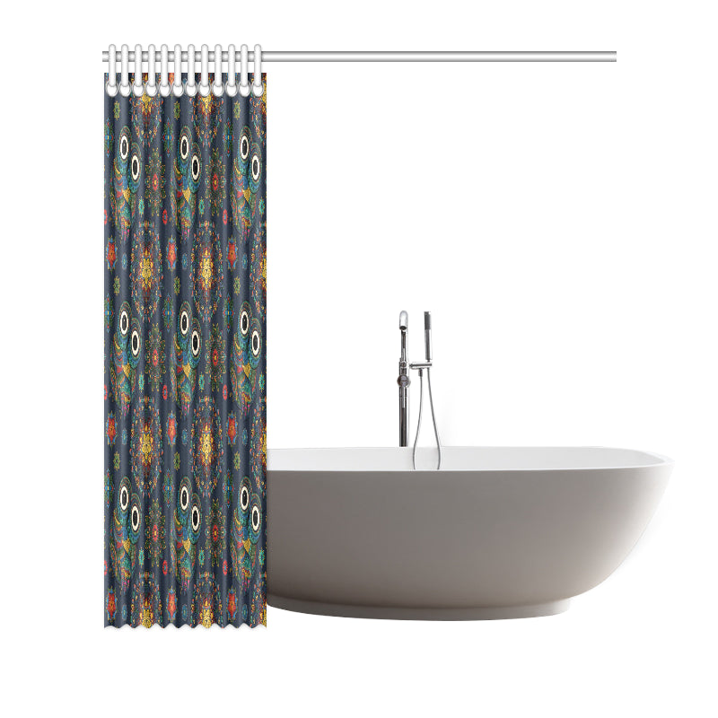 Owl Boho Style Pattern Print Design A04 Shower Curtain