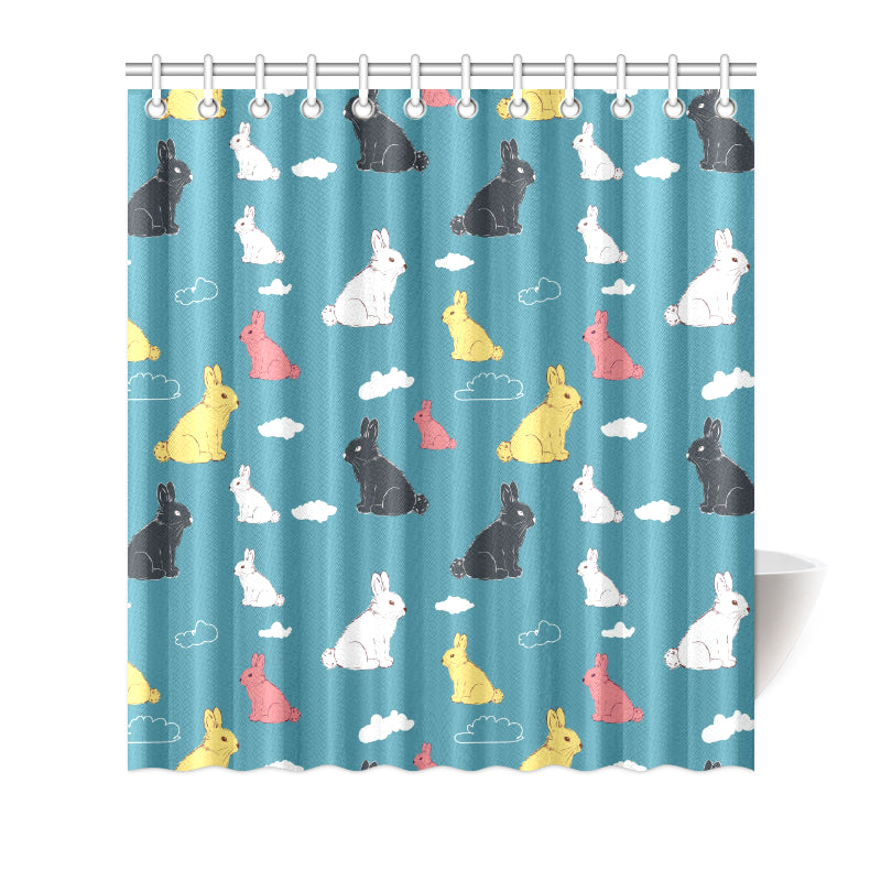 Rabbit Pattern Print Design RB014 Shower Curtain