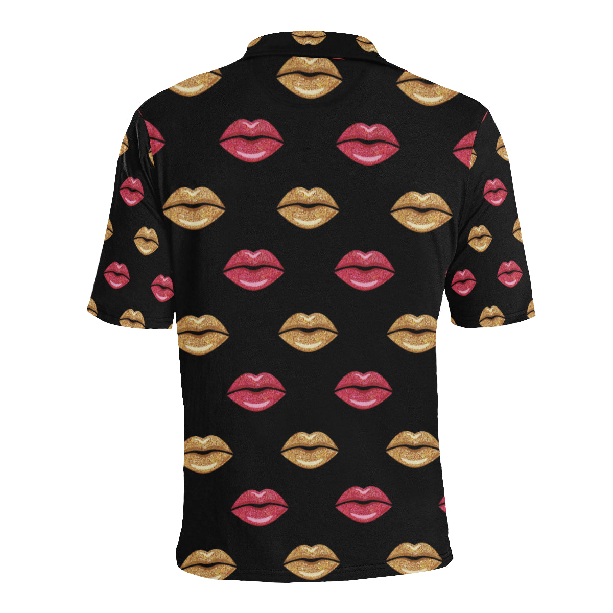 Lip Pattern Print Design 03 Men Polo Shirt