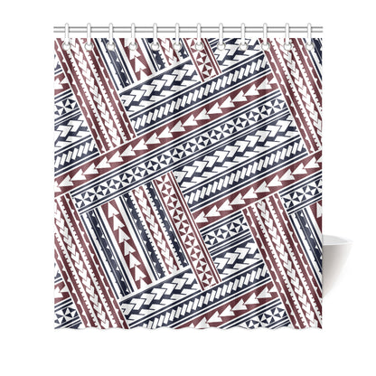 Polynesian Tribal line Shower Curtain