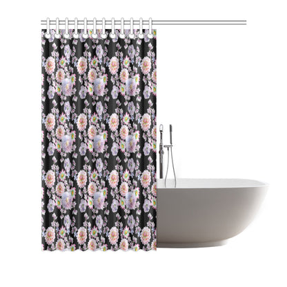 Dahlia Pattern Print Design DH012 Shower Curtain