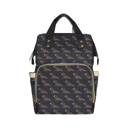 Parakeet Pattern Print Design A04 Diaper Bag Backpack