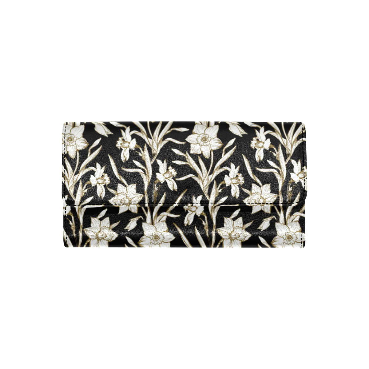 Daffodils Pattern Print Design DF06 Women's Trifold Wallet