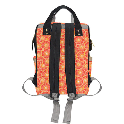 Grapefruit Pattern Print Design GF06 Diaper Bag Backpack
