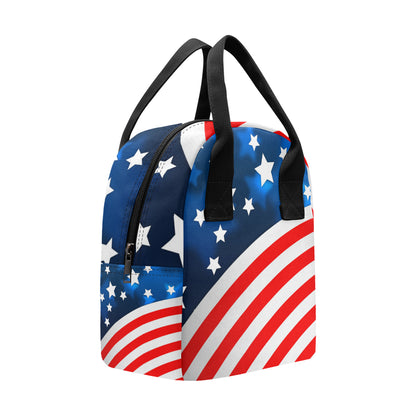 American flag Style Insulated Lunch Bag