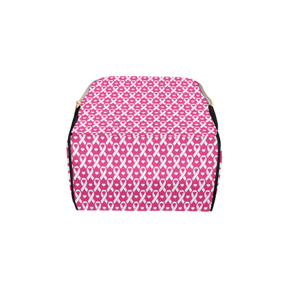 Breast cancer Pattern Print Design 05 Diaper Bag Backpack