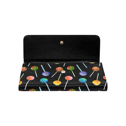 Lollipop Pattern Print Design LL04 Women's Trifold Wallet