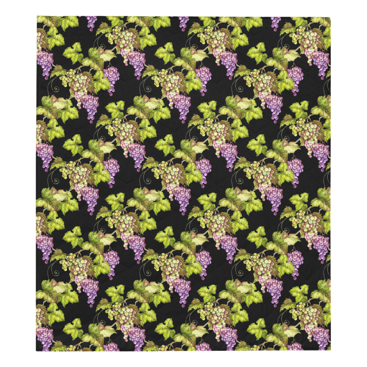 Grape Pattern Print Design GP04 Premium Quilt