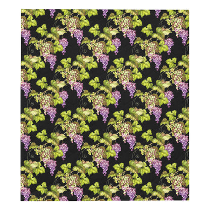 Grape Pattern Print Design GP04 Premium Quilt