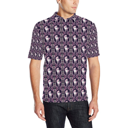 Unicorn Fantastic Flower Men Polo Shirt