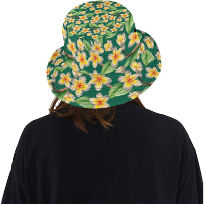 Plumeria Pattern Print Design PM07 Unisex Bucket Hat