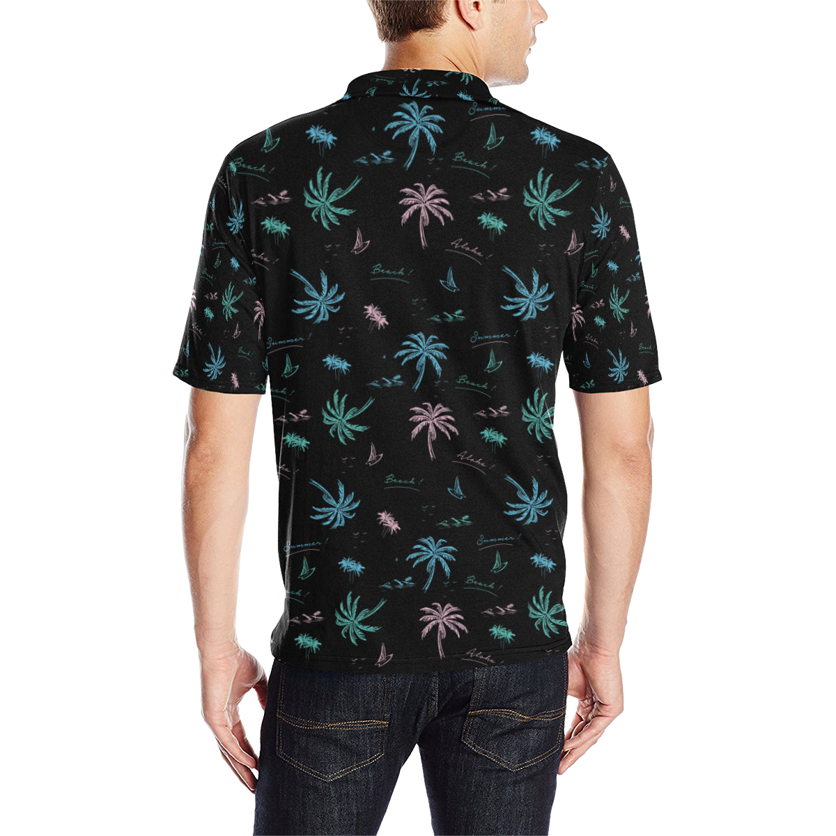 Aloha Hawaii Pattern Print Design 03 Men Polo Shirt