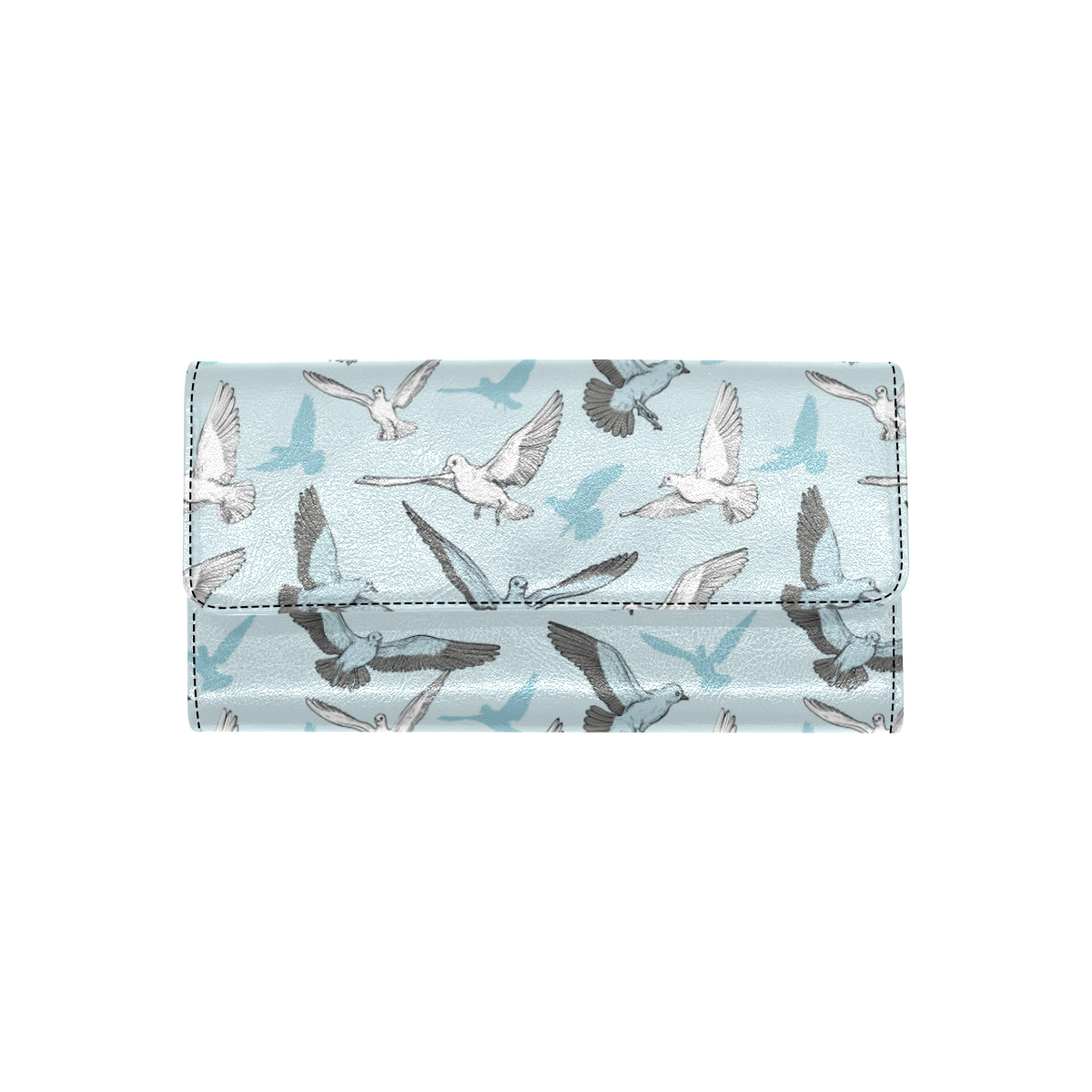 Pigeon Pattern Print Design 03 Women's Trifold Wallet
