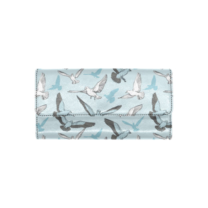 Pigeon Pattern Print Design 03 Women's Trifold Wallet