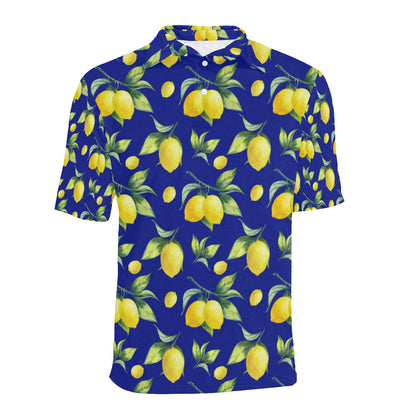 Lemon Pattern Print Design LM06 Men Polo Shirt