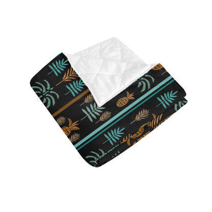 Hawaiian Themed Pattern Print Design H023 Premium Quilt