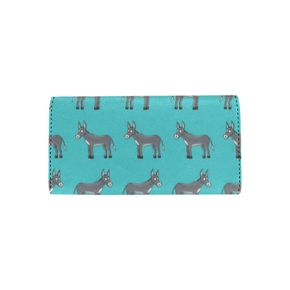 Donkey Pattern Print Design 01 Women's Trifold Wallet