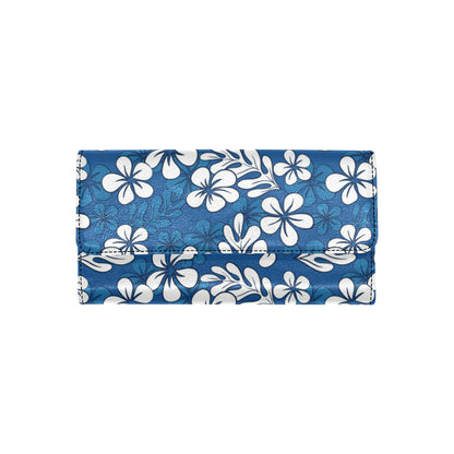 Plumeria Pattern Print Design PM015 Women's Trifold Wallet