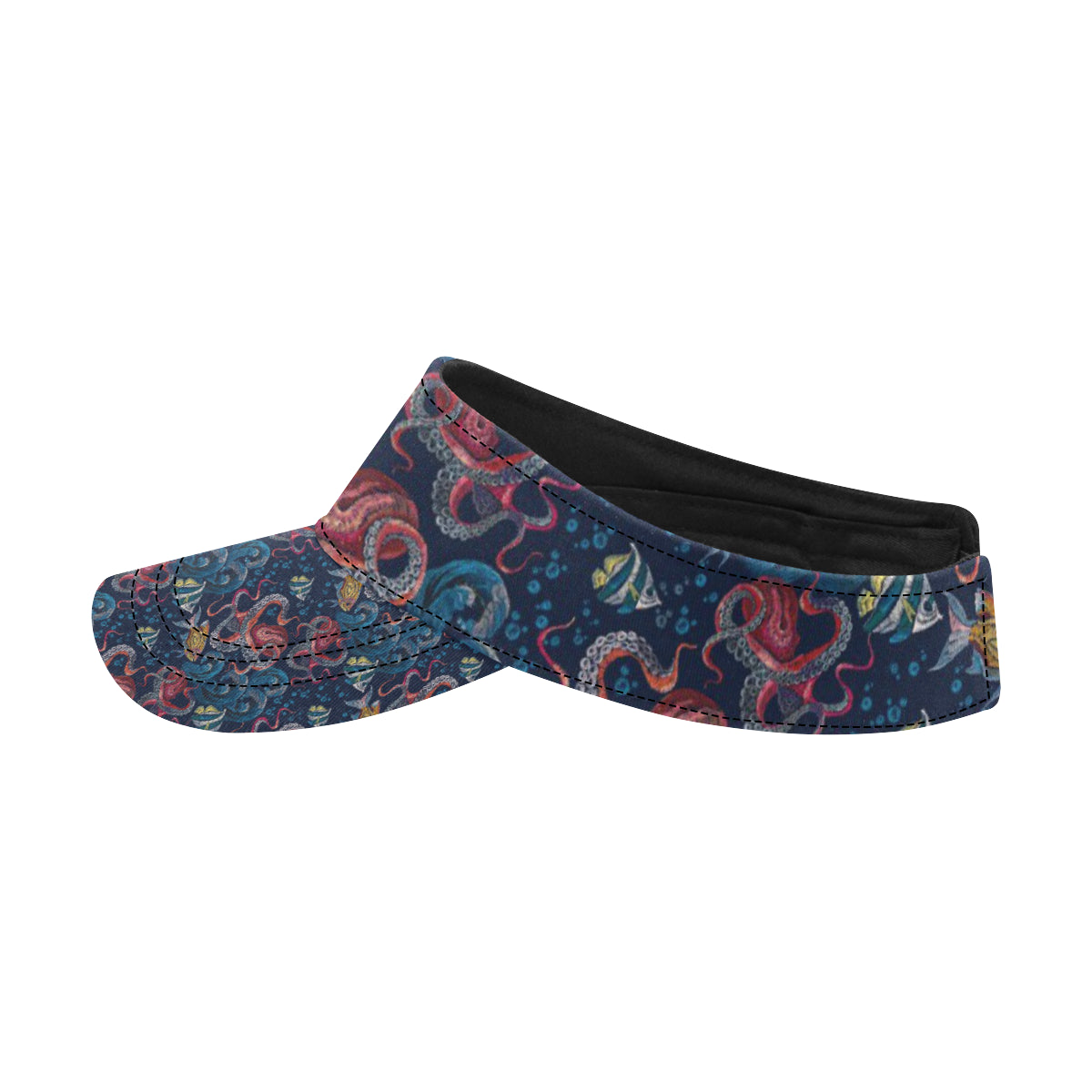 Octopus Deep Sea Print Themed Unisex Sun Visor