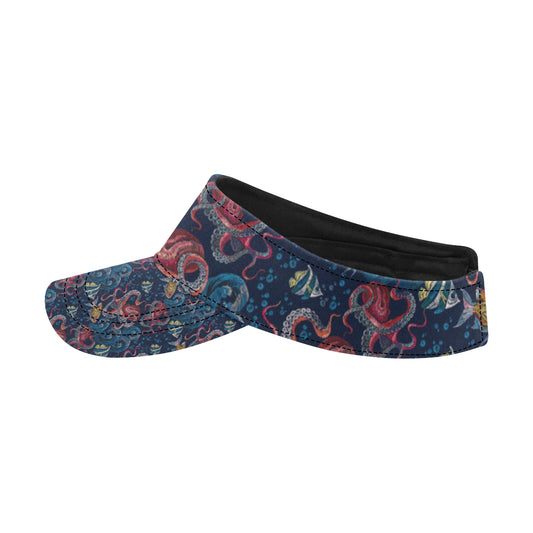 Octopus Deep Sea Print Themed Unisex Sun Visor