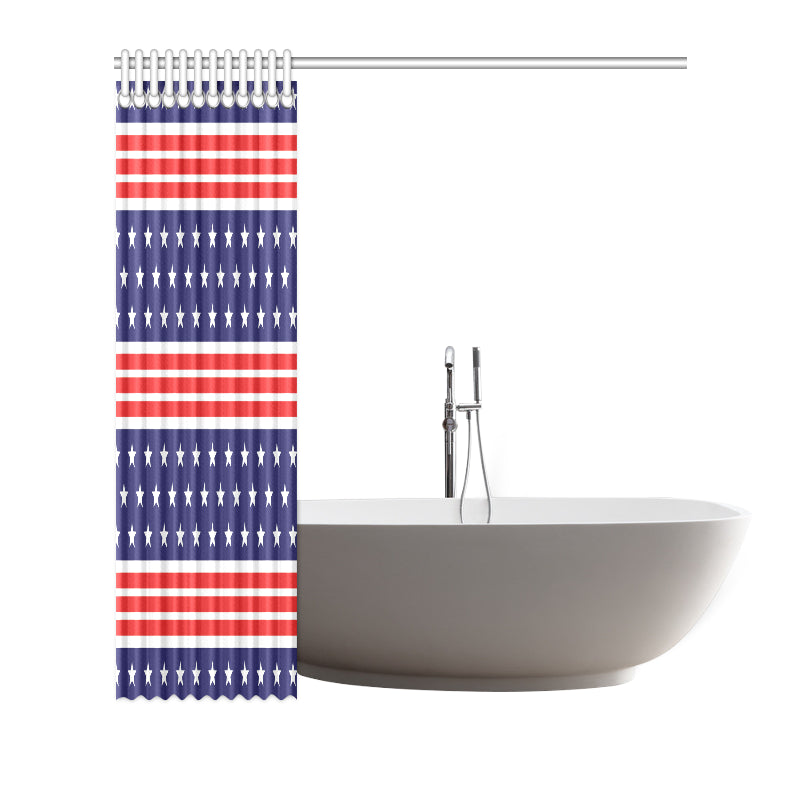 Patriotic Pattern Print Design A04 Shower Curtain