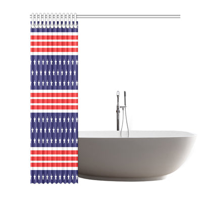 Patriotic Pattern Print Design A04 Shower Curtain