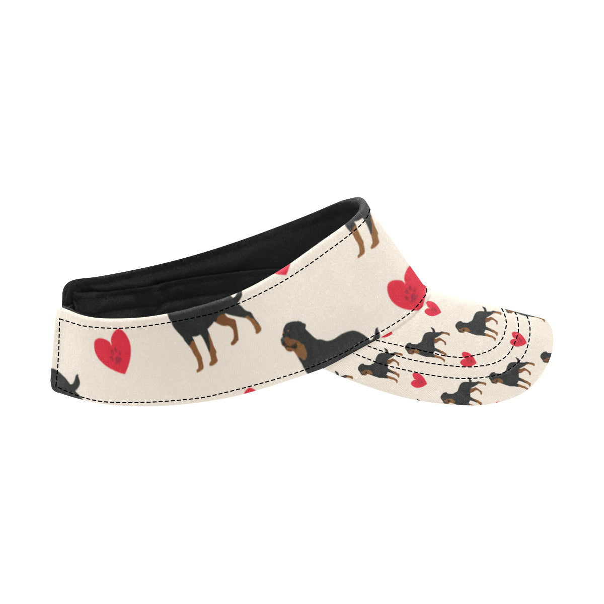 Rottweiler Pattern Print Design A02 Unisex Sun Visor